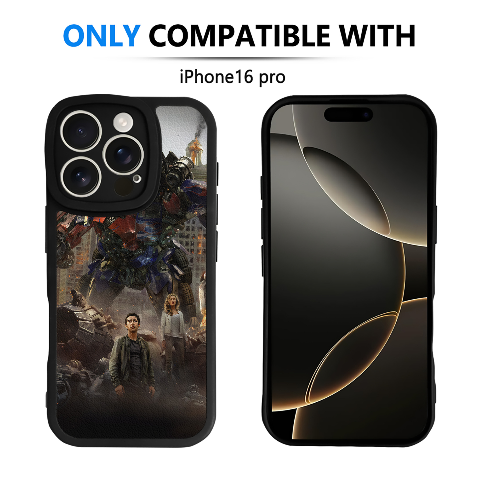 （画像用） Transformers トランスフォーマー 【iPhone 16シリーズ対応】シリコンスマホケース（レザー調） 材質：シリコン